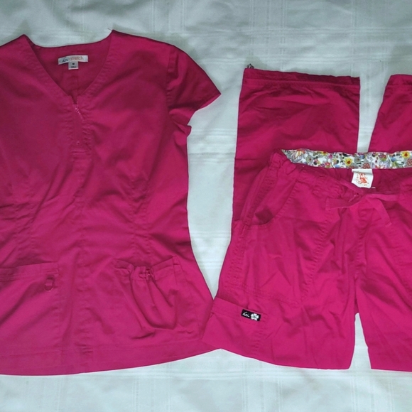 Koi Scrub Set Pink Mackenzie Top Lindsey Pants Med